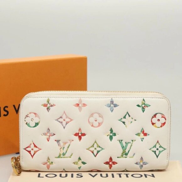 LOUIS VUITTON Monogram Garden Zippy Wallet White M81694 LV Auth 121163 - Picture 14 of 16